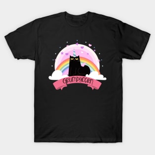 Grumpycorn Grumpy Unicorn Cat T-Shirt